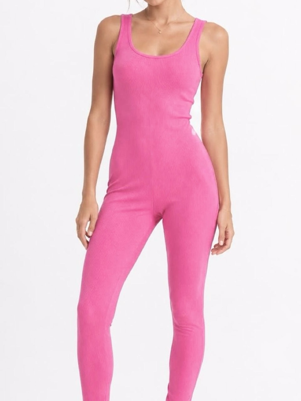 NWT Ribbed Yoga Jumpsuit in Pink